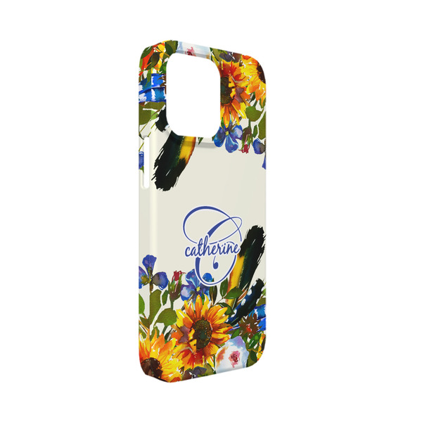 Custom Sunflowers iPhone Case - Plastic - iPhone 13 Mini (Personalized)