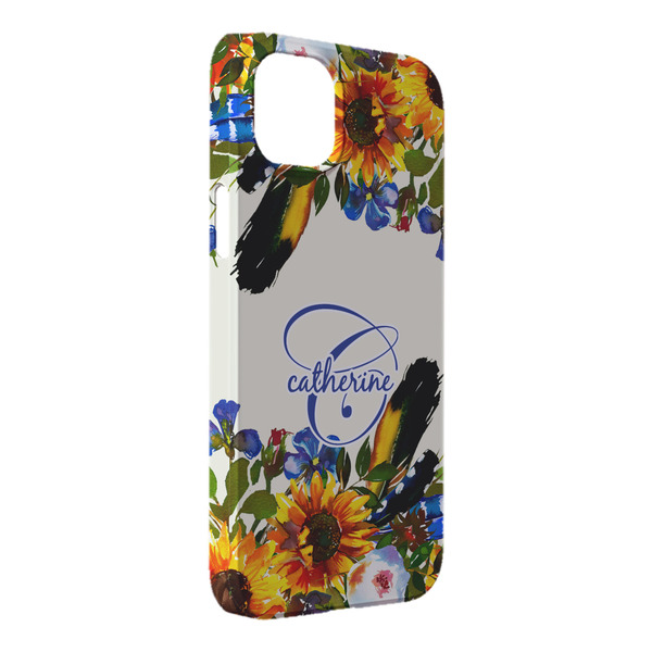 Custom Sunflowers iPhone Case - Plastic - iPhone 14 Plus (Personalized)