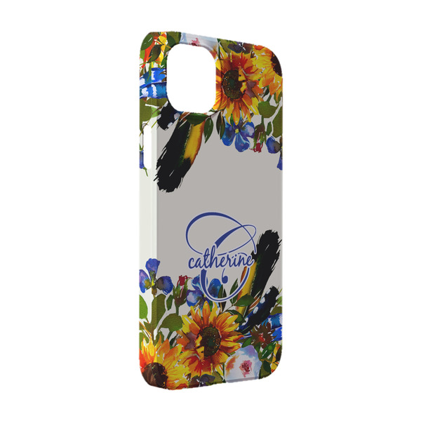 Custom Sunflowers iPhone Case - Plastic - iPhone 14 Pro (Personalized)