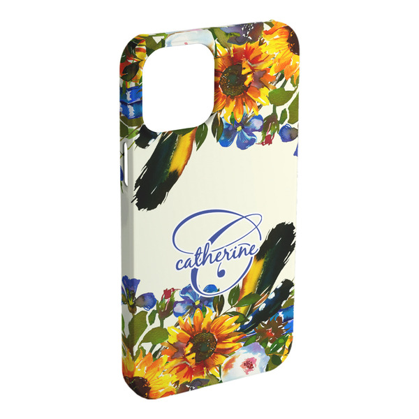 Custom Sunflowers iPhone Case - Plastic - iPhone 15 Plus (Personalized)