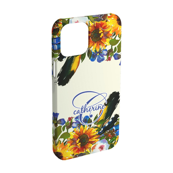 Custom Sunflowers iPhone Case - Plastic - iPhone 15 Pro (Personalized)