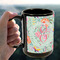 Exquisite Chintz 15oz. Black Mug - LIFESTYLE