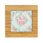 Exquisite Chintz Bamboo Trivet with Ceramic Tile Insert (Personalized)