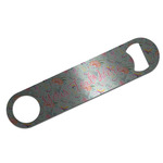 Exquisite Chintz Bar Bottle Opener - Silver w/ Name and Initial