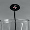 Exquisite Chintz Black Plastic 7" Stir Stick - Oval - Main