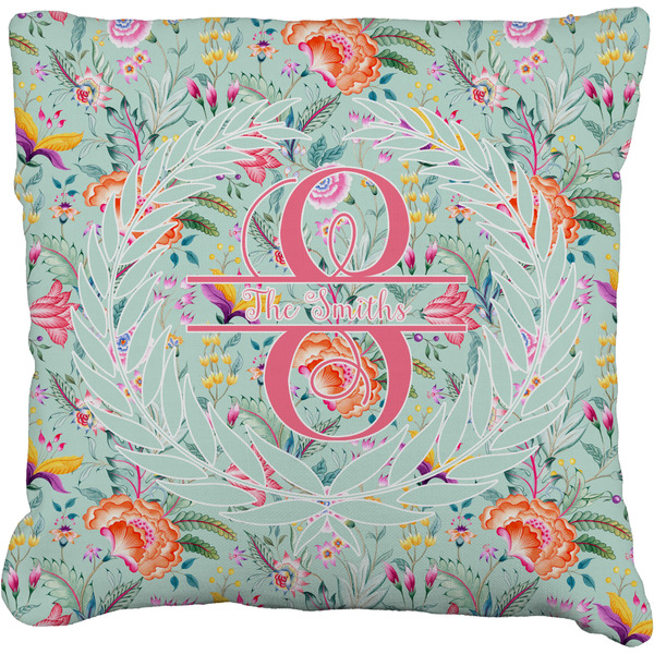 Custom Exquisite Chintz Faux-Linen Throw Pillow 26" (Personalized)