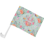 Exquisite Chintz Car Flag - Small w/ Name and Initial