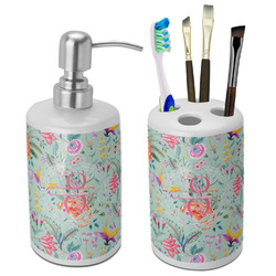 Exquisite Chintz Ceramic Bathroom Accessories Set (Personalized)