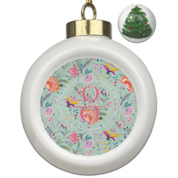 Exquisite Chintz Ceramic Ball Ornament - Christmas Tree (Personalized)