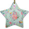 Exquisite Chintz Ceramic Flat Ornament - Star (Front)