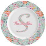 Exquisite Chintz Ceramic Dinner Plates (Set of 4) (Personalized)