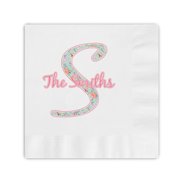 Custom Exquisite Chintz Coined Cocktail Napkins (Personalized)