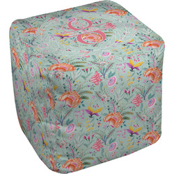 Exquisite Chintz Cube Pouf Ottoman - 13" (Personalized)