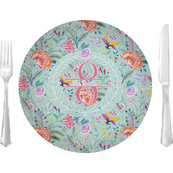 Exquisite Chintz Glass Lunch / Dinner Plate 10" (Personalized)