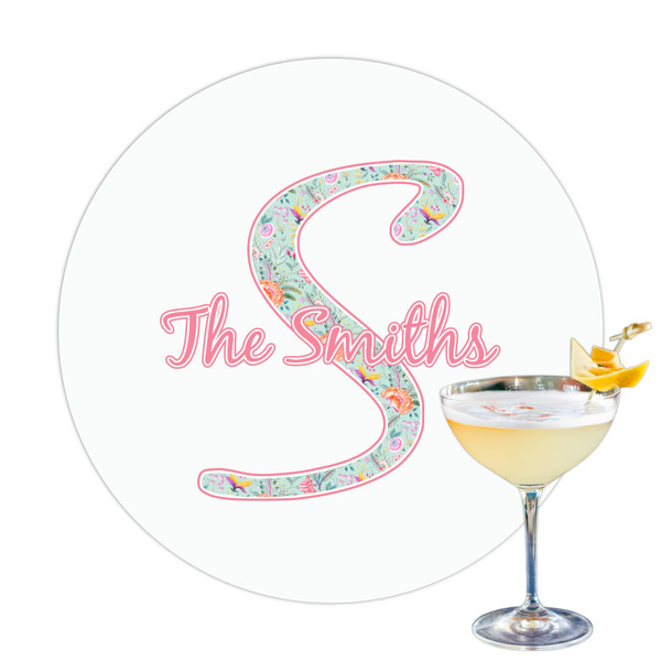 Custom Exquisite Chintz Printed Drink Topper - 3.25" (Personalized)