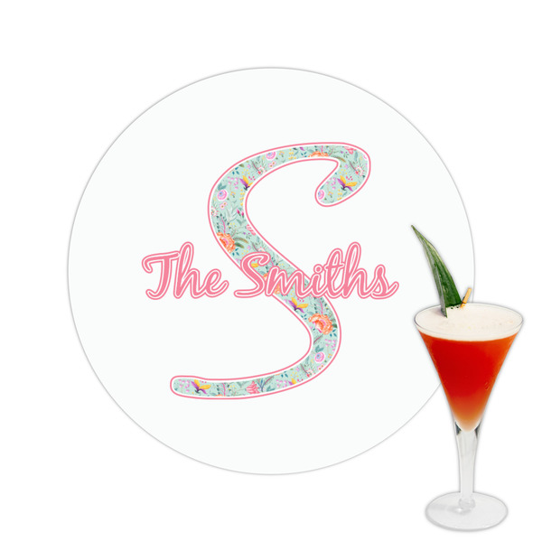 Custom Exquisite Chintz Printed Drink Topper -  2.5" (Personalized)