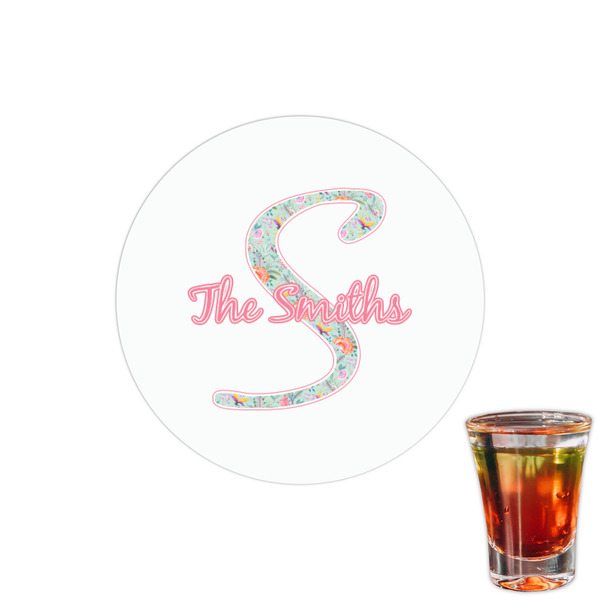 Custom Exquisite Chintz Printed Drink Topper - 1.5" (Personalized)