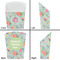 Exquisite Chintz French Fry Favor Box - Front & Back View