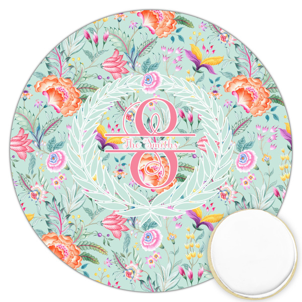 Custom Exquisite Chintz Printed Cookie Topper - 3.25" (Personalized)
