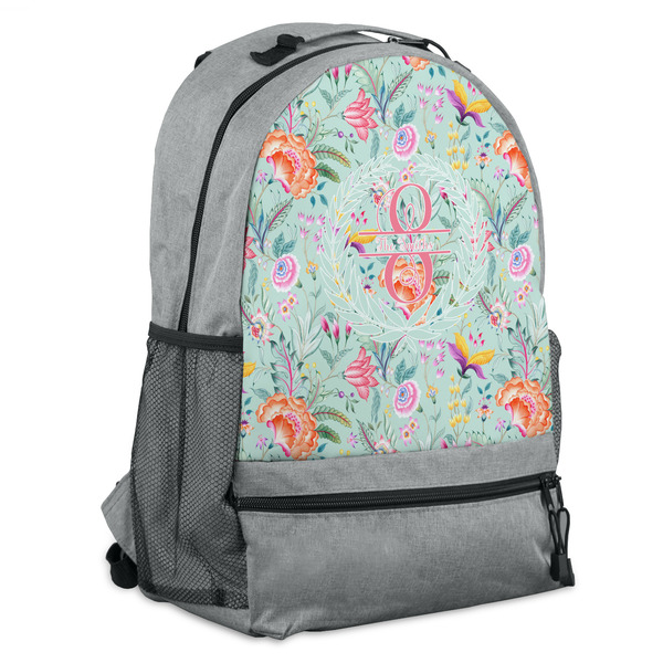 Custom Exquisite Chintz Backpack - Grey (Personalized)