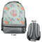 Exquisite Chintz Large Backpack - Gray - Front & Back View