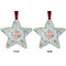 Exquisite Chintz Metal Star Ornament - Front and Back