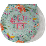 Exquisite Chintz Burp Pad - Velour w/ Name and Initial