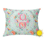 Exquisite Chintz Outdoor Throw Pillow (Rectangular) (Personalized)