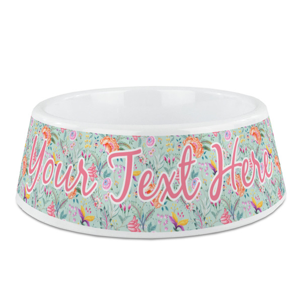 Custom Exquisite Chintz Plastic Dog Bowl (Personalized)