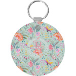 Exquisite Chintz Round Plastic Keychain (Personalized)