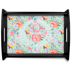 Exquisite Chintz Black Wooden Tray - Large (Personalized)