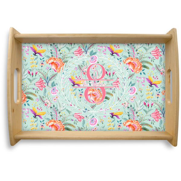 Custom Exquisite Chintz Natural Wooden Tray - Small (Personalized)