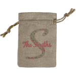 Exquisite Chintz Small Burlap Gift Bag - Front (Personalized)