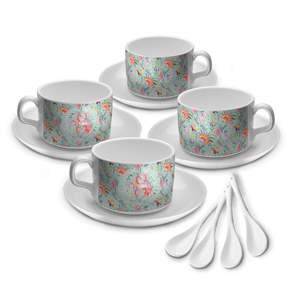 Custom Exquisite Chintz Tea Cup - Set of 4 (Personalized)