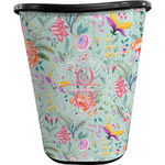 Exquisite Chintz Waste Basket - Single Sided (Black) (Personalized)