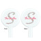 Exquisite Chintz White Plastic 7" Stir Stick - Double Sided - Round - Front & Back