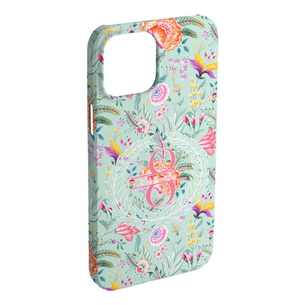 Custom Exquisite Chintz iPhone Case - Plastic - iPhone 15 Plus (Personalized)