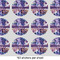 Tie Dye 1" Multipurpose Round Labels - Sheet