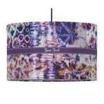 Tie Dye 12" Drum Pendant Lamp - Fabric (Personalized)