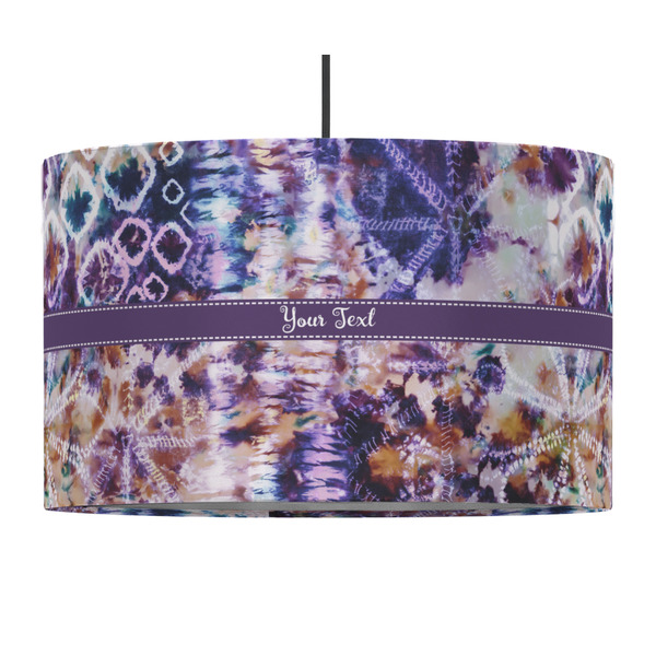 Custom Tie Dye 12" Drum Pendant Lamp - Fabric (Personalized)