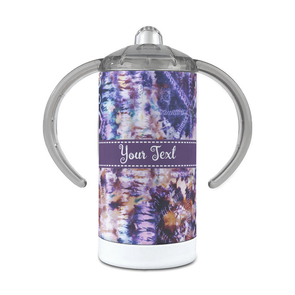 Custom Tie Dye 12 oz Stainless Steel Sippy Cup (Personalized)