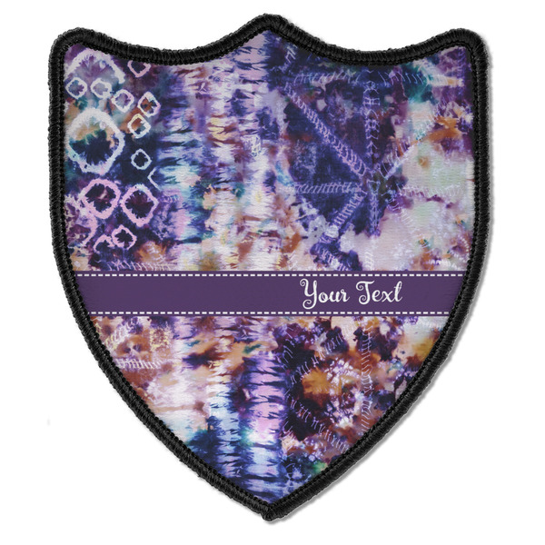 Custom Tie Dye Iron On Shield Patch B w/ Name or Text