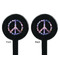 Tie Dye Black Plastic 7" Stir Stick - Double Sided - Round - Front & Back