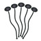 Tie Dye Black Plastic 7" Stir Stick - Oval - Fan