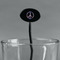 Tie Dye Black Plastic 7" Stir Stick - Oval - Main