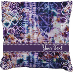 Tie Dye Faux-Linen Throw Pillow 16" (Personalized)