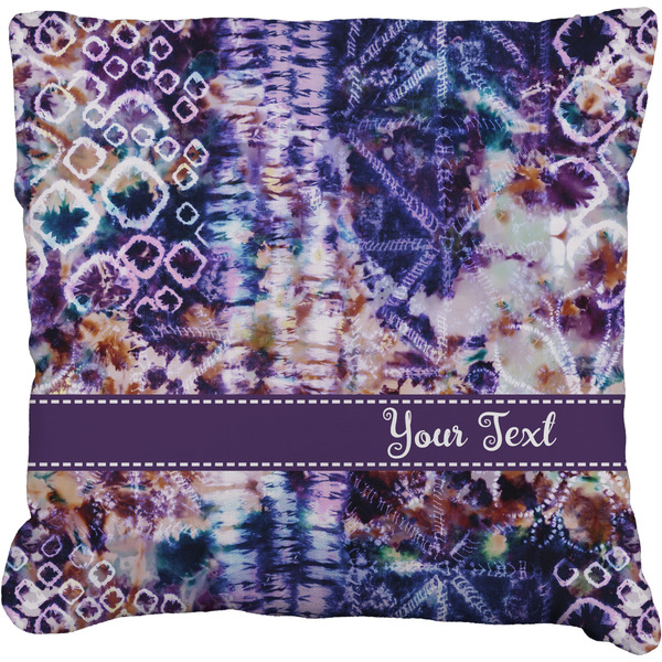 Custom Tie Dye Faux-Linen Throw Pillow 26" (Personalized)