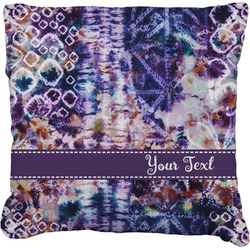 Tie Dye Faux-Linen Throw Pillow (Personalized)