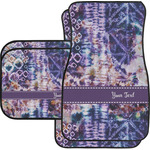 Tie Dye Car Floor Mats Set - 2 Front & 2 Back (Personalized)