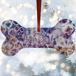 Tie Dye Ceramic Dog Ornament w/ Name or Text